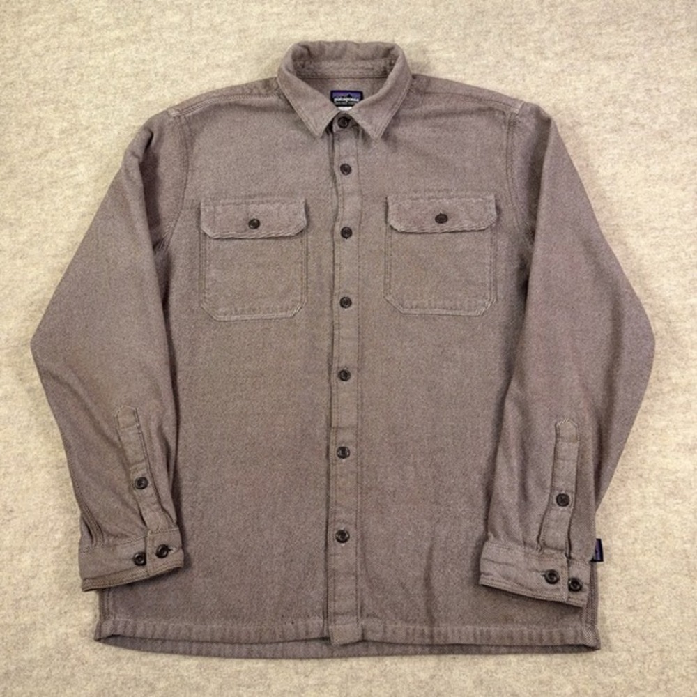 Patagonia‎ Organic Cotton Fjord Flannel Mens Medium Maroon Common Threads